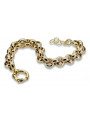 Pulsera de Dama con Encantos Modernos de Ancla en Oro Amarillo 14k cb009y