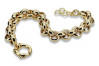 Bracelet femme moderne en ancre en or jaune 14 carats cb009y