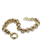 Pulsera de Dama con Encantos Modernos de Ancla en Oro Amarillo 14k cb009y