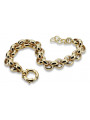 Pulsera de Dama con Encantos Modernos de Ancla en Oro Amarillo 14k cb009y