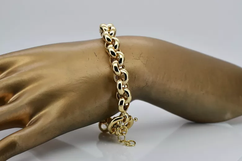 Pulsera de Dama con Encantos Modernos de Ancla en Oro Amarillo 14k cb009y