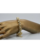 Pulsera de Dama con Encantos Modernos de Ancla en Oro Amarillo 14k cb009y