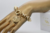 "Oceanic Elegance: 14k Gold Bracelet with Jellyfish Pendant" cb009y&cpn049y