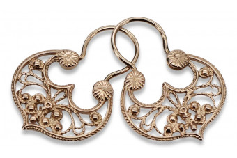 "Cercei Gipsy Vintage Autentici din Aur Roz 14k Fără Pietre" ven022 ven022