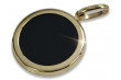 Pendentif en or jaune 14 carats avec Onyx grec magnifique cpc033y