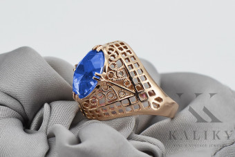 Sapphire Adorned Original Vintage 14K Rose Gold Ring  vrc030 vrc030