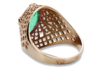 Ruso soviético rosa 14k 585 oro Alejandrita Rubí Esmeralda Zafiro Circón anillo vrc030