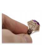 Russische sowjetische Rose 14 Karat 585 Gold Alexandrit Rubin Smaragd Saphir Zirkon Ring vrc030