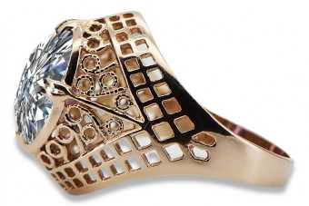 Russian Soviet rose 14k 585 gold Alexandrite Ruby Emerald Sapphire Zircon ring  vrc030