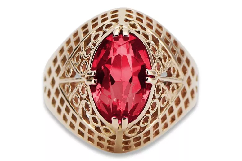 Russe soviétique rose 14k 585 or Alexandrite Rubis Émeraude Saphir Zircon bague vrc030