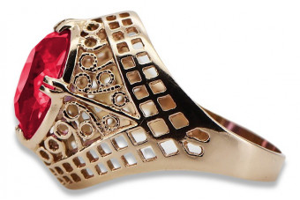 Inel sovietic rusesc din aur 585 trandafir 14k alexandrit rubin smarald safir zircon vrc030