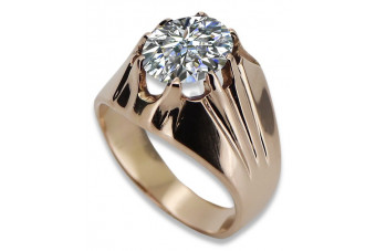 Russische sowjetische Rose 14 Karat 585 Gold Alexandrit Rubin Smaragd Saphir Zirkon Ring vrc016