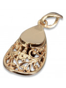 Pendentif fer à cheval vintage en or rose 14 carats 585 sans pierres vpn074 vpn074