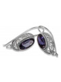 Boucles d'oreilles en argent sterling 925, Alexandrit vintage vec023s