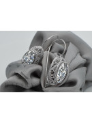 Boucles d'oreilles en argent sterling 925, Zirco vintage vec023s