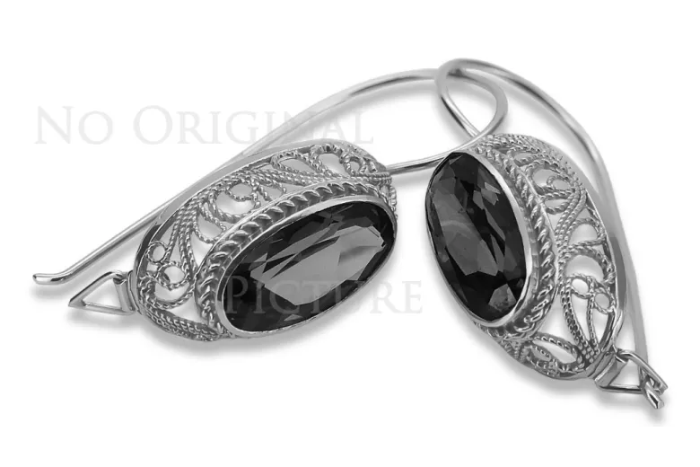 Boucles d'oreilles en argent sterling 925 vintage, Réglag. vec023s