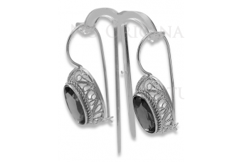 Boucles d'oreilles en argent sterling 925 vintage, Réglag. vec023s