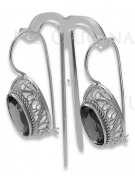 Boucles d'oreilles en argent sterling 925 vintage, Réglag. vec023s