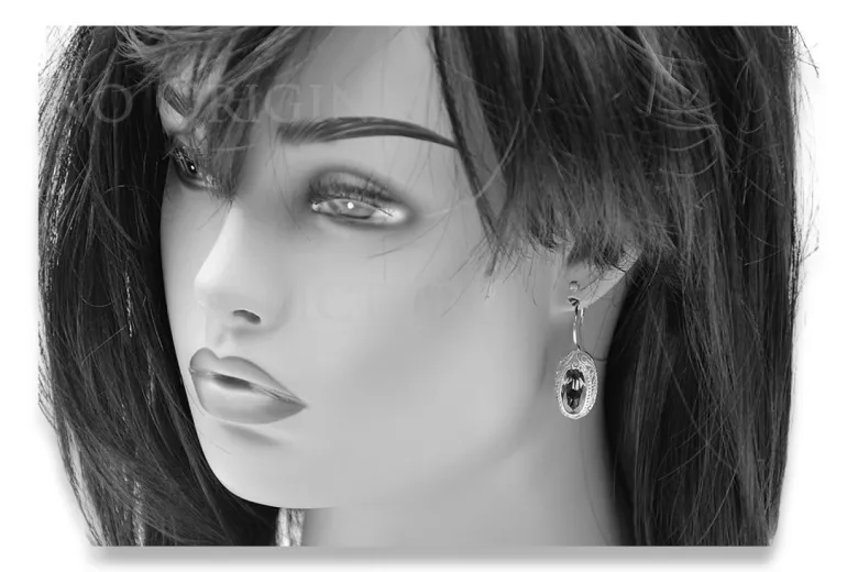 Boucles d'oreilles en argent sterling 925 vintage, Réglag. vec023s