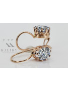 Rose Gold Plated Sterling Silver Zirco Earrings vec196rp