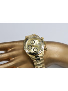 Gold men's watch Geneve ★ zlotychlopak.pl ★ Gold purity 585 333 Low Price!