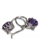 Boucles d'oreilles en argent sterling 925, Alexandrite vec196s