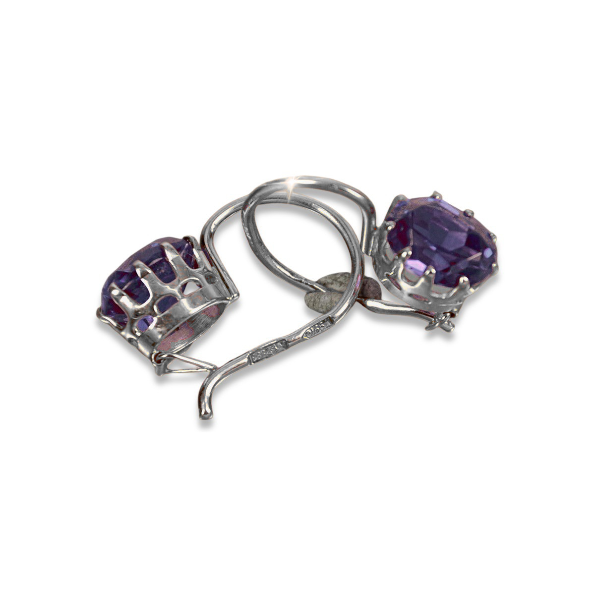 Sterling Silver 925, Alexandrite Drop Earrings vec196s