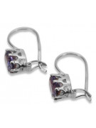 Sterling Silver 925, Alexandrite Drop Earrings vec196s