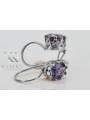 Boucles d'oreilles en argent sterling 925, Alexandrite vec196s