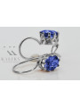 Sterling Silver 925, Sapphire Vintage Earrings vec196s