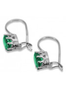 Sterling Silver 925 Emerald Drop Earrings vec196s