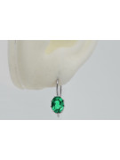 Aretes de Plata de ley 925, Esmeralda Vintage vec196s