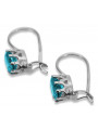 Pendientes de Plata de Ley 925 con Aguamarina Vintage vec196s