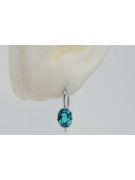 Sterling Silver 925 Aquamarine Drop Earrings vec196s