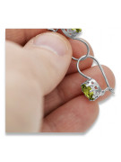 Вінтажні Стерлінгове Срібло 925, Жовтий Перід Вухані (Vintage Sterling Silver 925, Yellow Peridot Earrings) vec196s