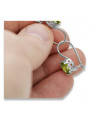 Sterling Silver 925, Yellow Peridot Dangle Earrings vec196s