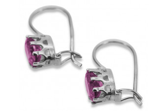 Boucles d'oreilles en argent sterling 925, Améthyste vec196s