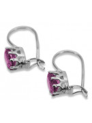 Sterling Silver 925 Amethyst Drop Earrings vec196s