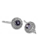 Boucles d'oreilles en argent sterling 925, Alexandrite vec002s