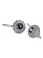 Boucles d'oreilles en argent sterling 925, Alexandrite vec002s