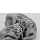 Boucles d'oreilles en argent sterling 925, Alexandrite vec002s