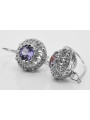 Boucles d'oreilles en argent sterling 925, Alexandrite vec002s