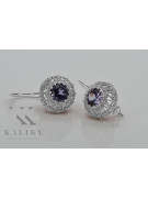 Boucles d'oreilles en argent sterling 925, Alexandrite vec002s