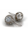 Boucles d'oreilles en argent sterling 925, Zircone vec002s