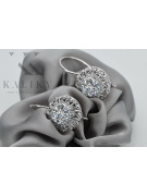 Boucles d'oreilles en argent sterling 925, Zircone vec002s