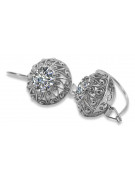 Boucles d'oreilles en argent sterling 925, Zircone vec002s