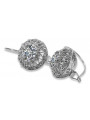 Boucles d'oreilles en argent sterling 925, Zircone vec002s