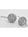 Boucles d'oreilles en argent sterling 925, Zircone vec002s