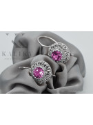 Boucles d'oreilles en argent sterling 925, Améthyste. vec002s