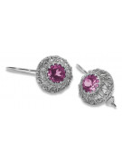 Boucles d'oreilles en argent sterling 925, Améthyste. vec002s